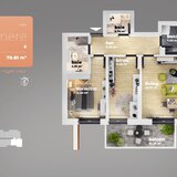 Piata Sudului  apartament 3 camere 79.81 mp utili